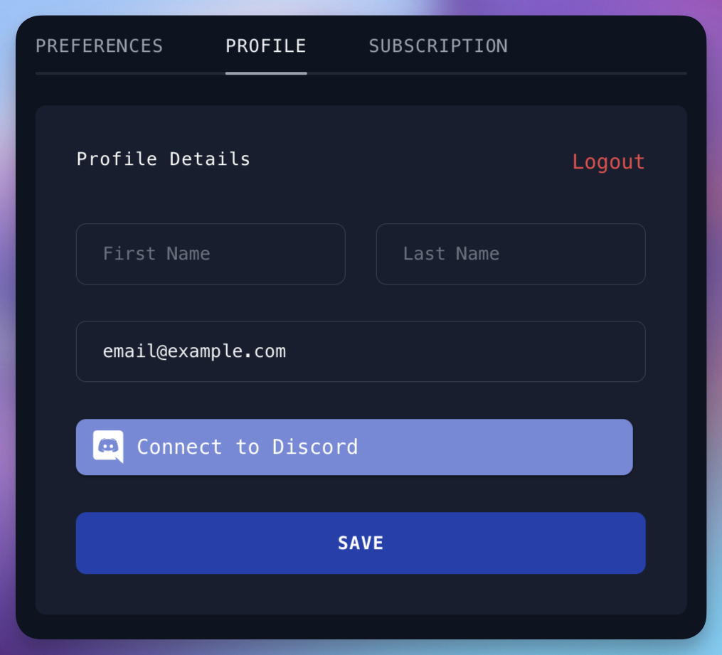 Connect to Discord